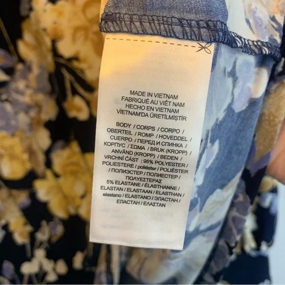 NWT Lauren Ralph Lauren Floral Tie-Neck Stretch Jersey Long Sleeve Plus, Size 2X - Picture 10 of 12